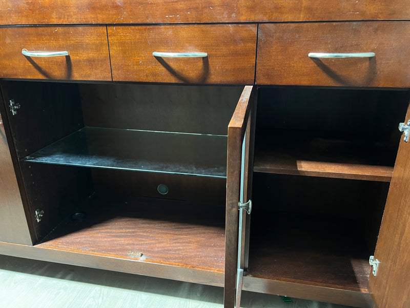 Reddish-Brown Wooden Sideboard