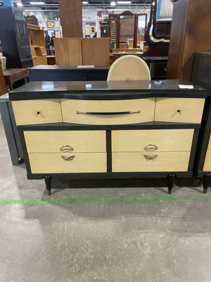 Dark Green Mid Century Modern Long Dresser