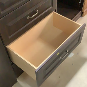 Dark Finish Closet Drawers