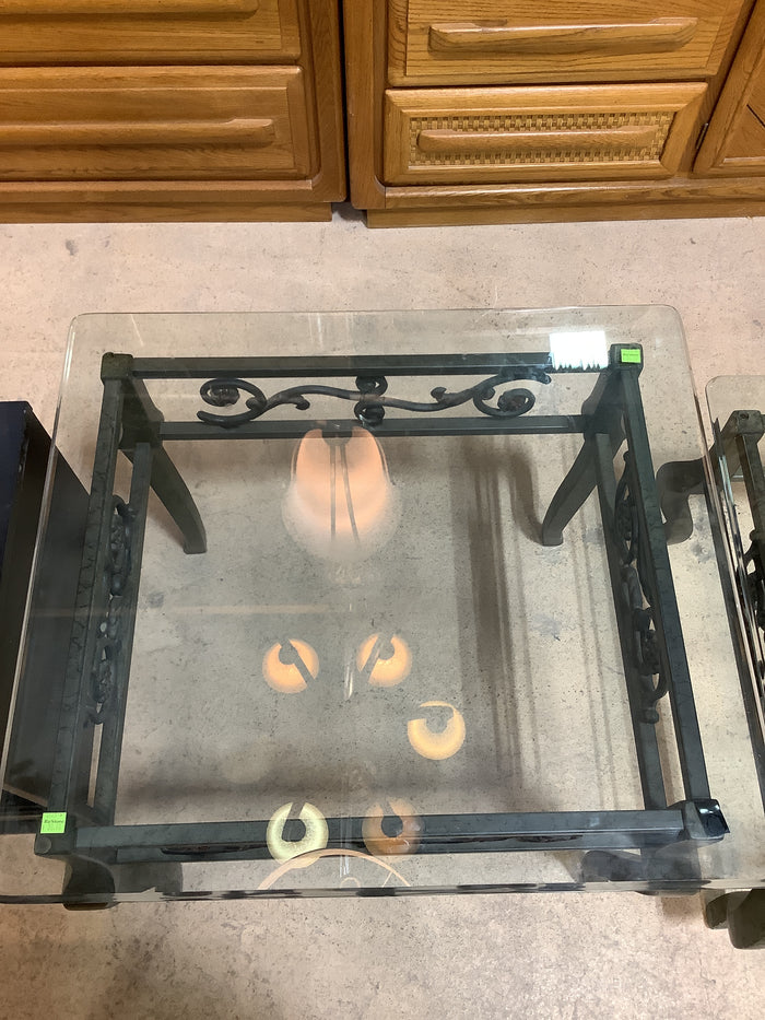 Glass Top Side Table