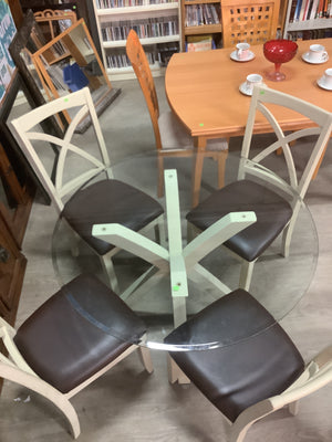 Glass Top Dining Set