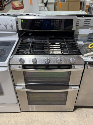 Stainless Steel Gas Range with Double Oven