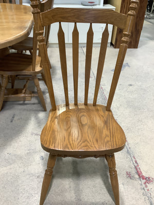 Solid Oak Dining Table with 6 Chairs