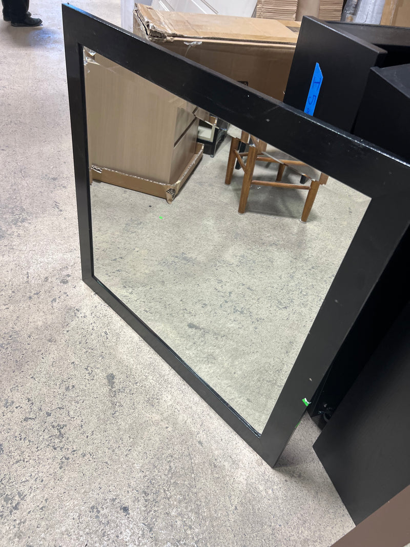 Mirror with Black Wooden Frame