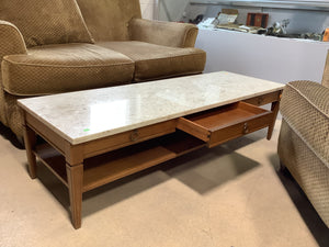 Marble-Topped Coffee Table