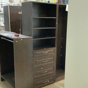 Dark Finish Closet Drawers