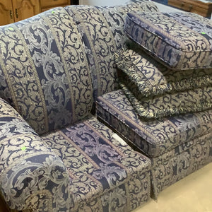 Vintage Pattern Blue Couch