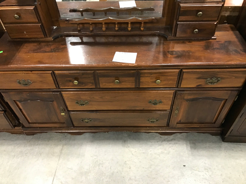 Wooden Buffet a Hutch with Mirror