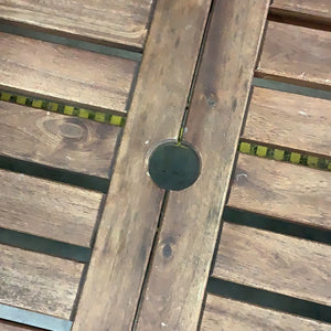 Wooden Slat Patio Table