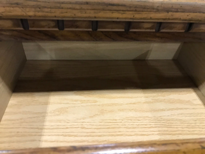 2-Drawer Brown Wooden Nightstand