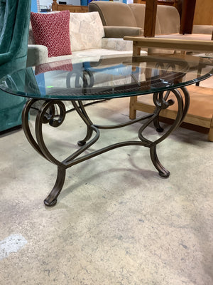 Round Glass Top Coffee Table