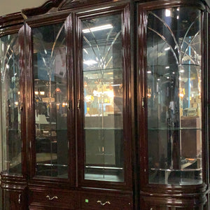 Dark Red Display Cabinet