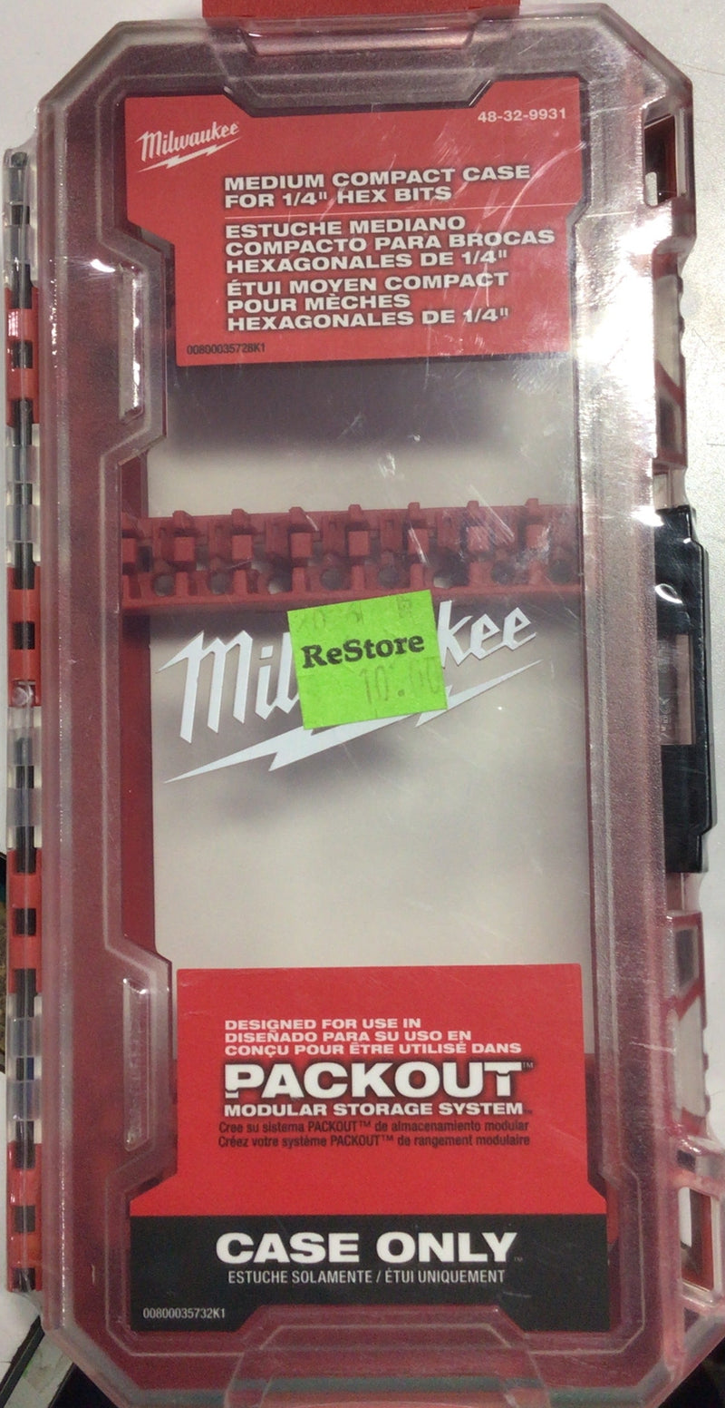 Medium Compact Case For 1/4” Hex Bits