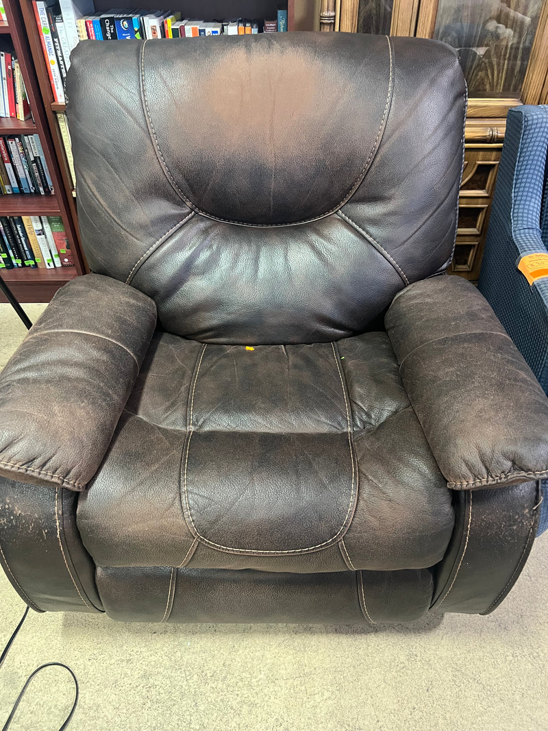 Cozy Brown Leather Recliner