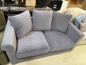 Modern Grey Fabric 2-Seater Loveseat