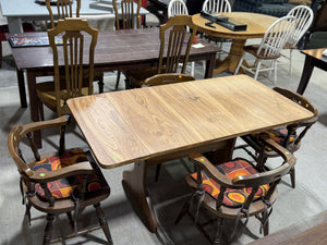 Solid Wood Dining Table with 4 Chairs