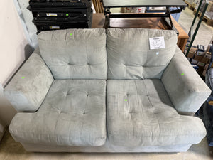Modern Sage Green Microfiber Loveseat
