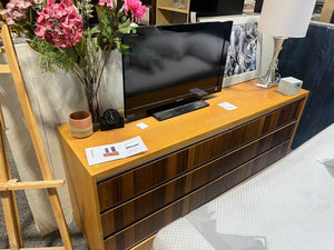 Mid-Century Modern 6-Drawer Dresser – Walnut Finish
