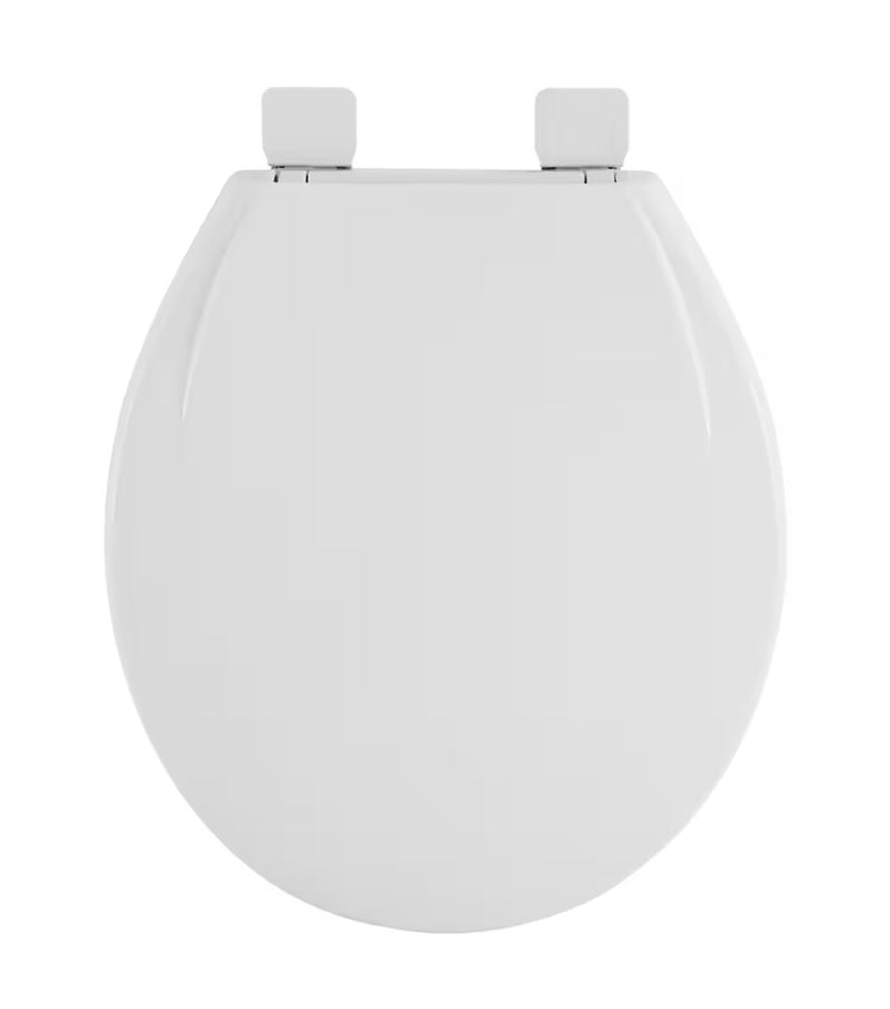Slow Close and Easy Lift Off Round Front Toilet Seat in White