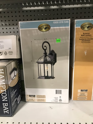 Hampton Bay Exterior Wall Lantern With Weathered Bronze Finish