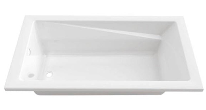 Zenya Acrylic Alcove Right Drain Bathtub in White