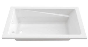 Zenya Acrylic Alcove Right Drain Bathtub in White