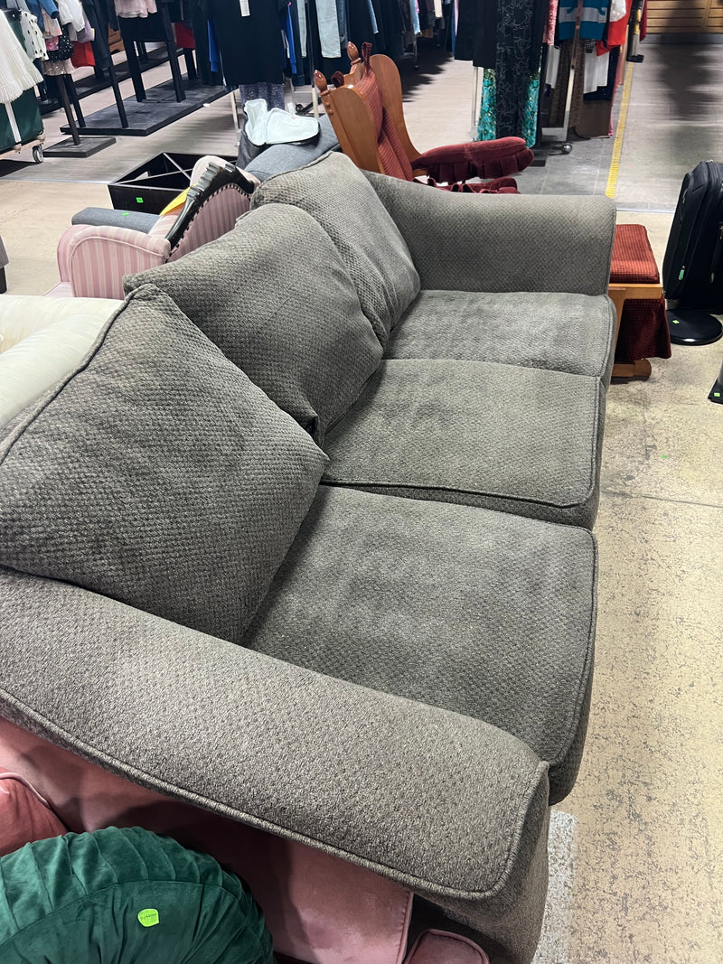 Warm Grey Three-Seater Sofa