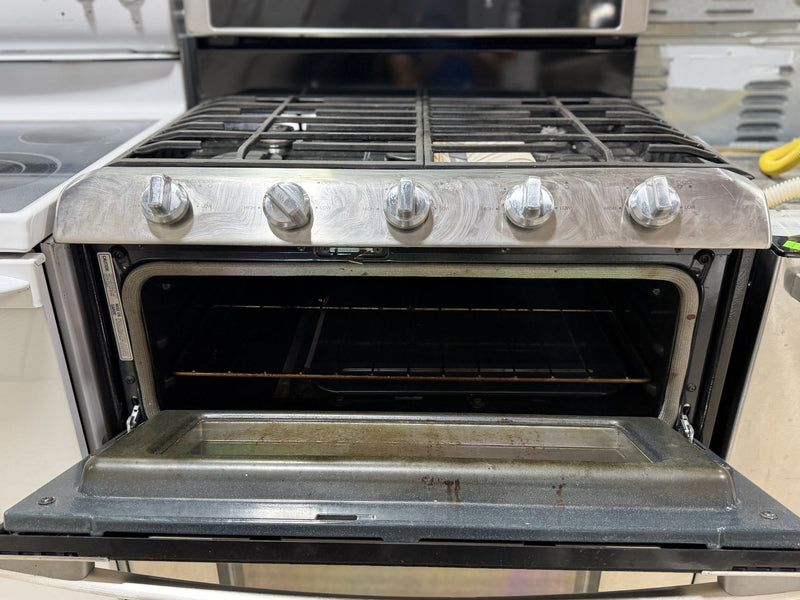 Stainless Steel Gas Range with Double Oven
