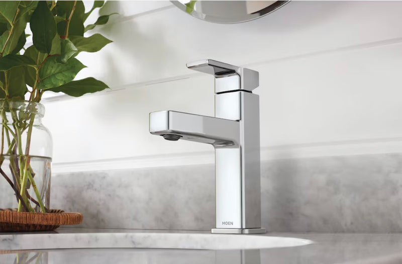 Moen Rinza 1-Handle Lever Centerset Bathroom Faucet Chrome