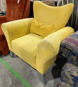 Bright Yellow Modern Accent Chair