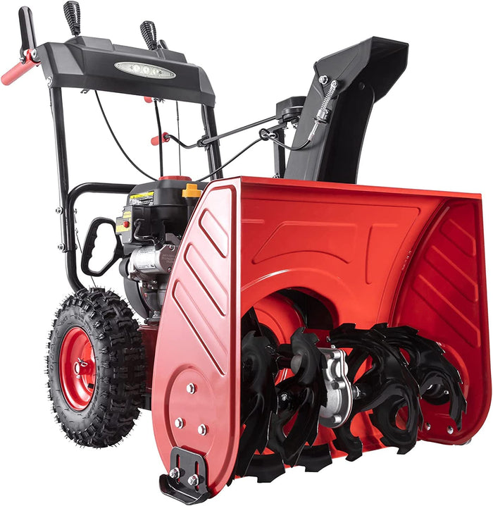 PowerSmart 24-inch 212cc Two-Stage Gas-Powered Snow Blower with Push-Button Start