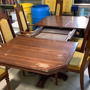 Carved Extending Table Dining Set