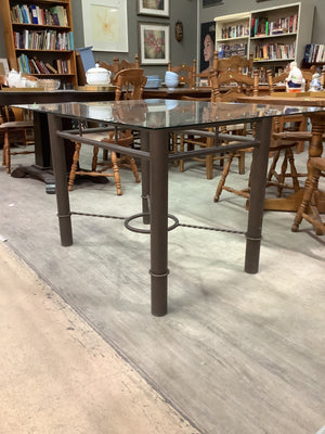 Glass and Metal Table