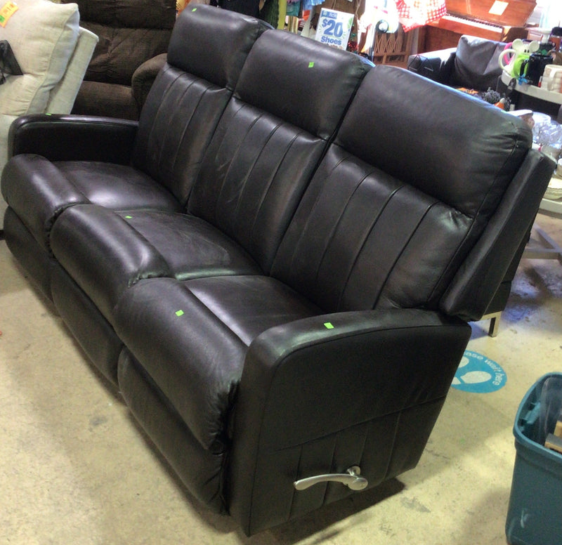 Dark Brown Leather 3-Seater La-Z-Boy Recliner