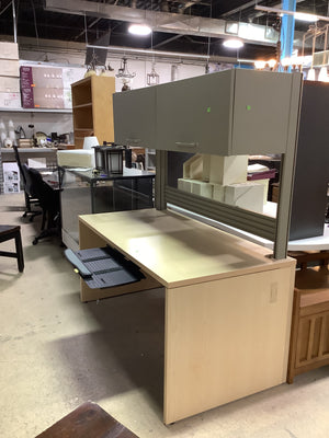 Large Desk w/ Overhead Storage