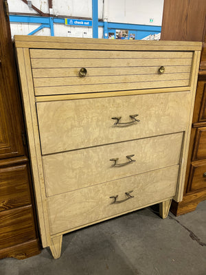 Vintage Blonde Wood Dresser