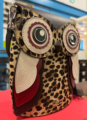 Kate Spade New York Blinx Leopard 3D Owl Crossbody