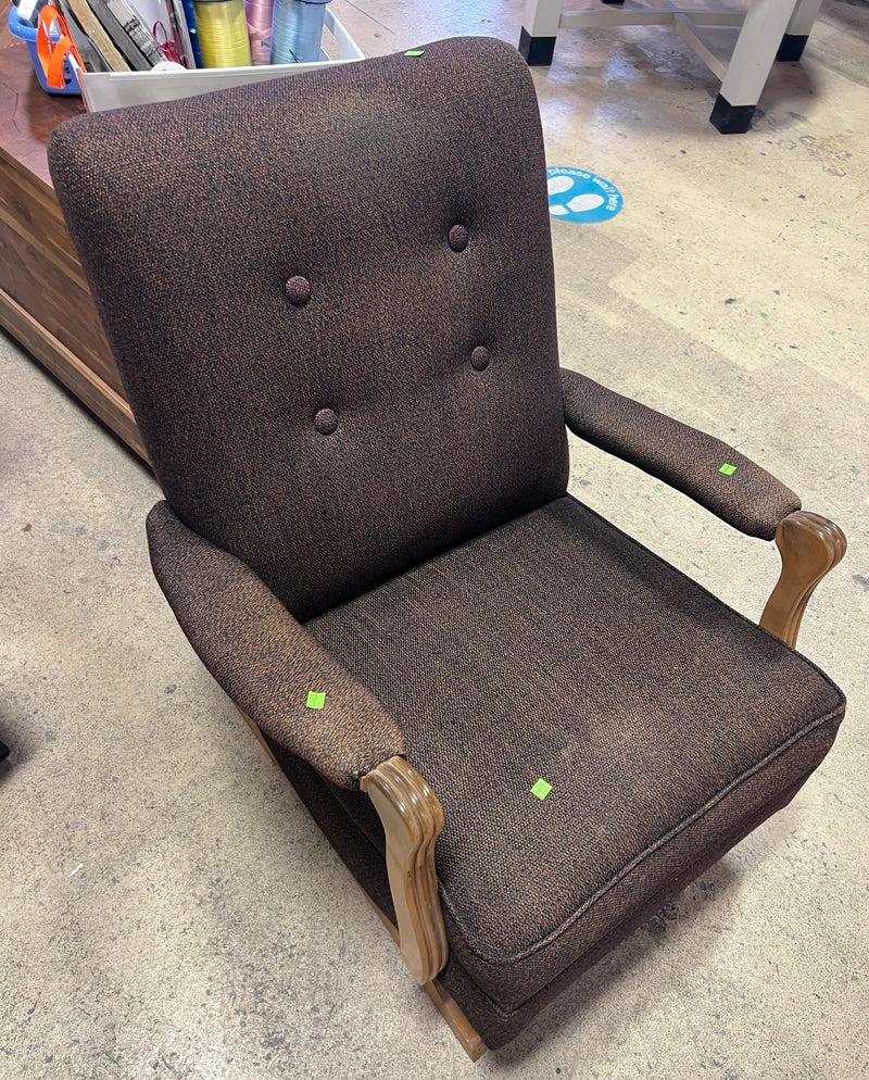Vintage Brown Rocking Armchair