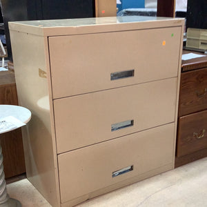 Wide Beige Filing Cabinet