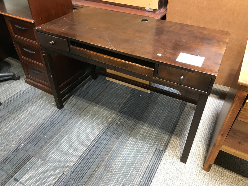 Dark Brown 2 Drawer Desk