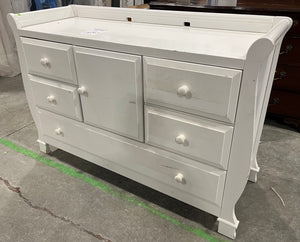 Vintage White Wooden Dresser