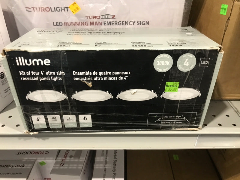 Ilume Ultra Slim LED Ceiling Light Kit of 4