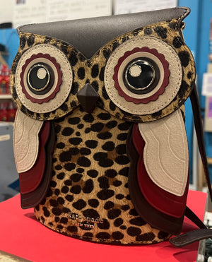 Kate Spade New York Blinx Leopard 3D Owl Crossbody
