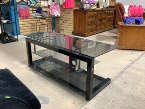 Glass-Topped Entertainment Unit