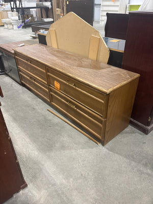 Four Drawer Long Oak Dresser