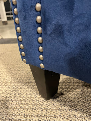 Royal Blue Velvet Tufted Armchair