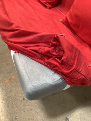 Wheeled Red Futon