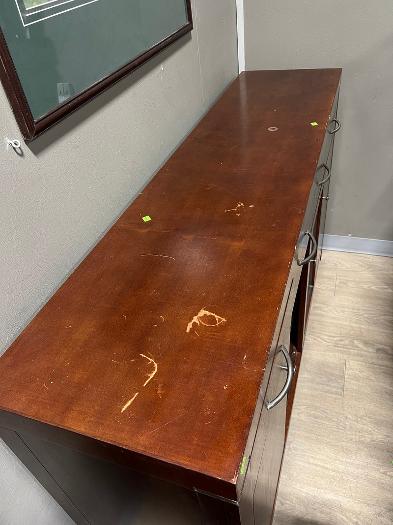 Reddish-Brown Wooden Sideboard