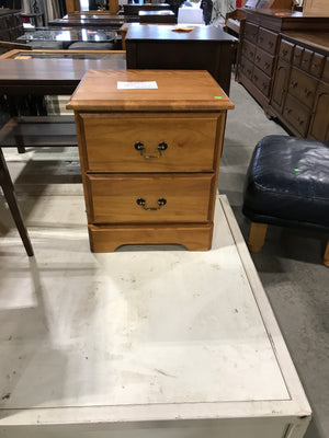 2 drawer wooden end table
