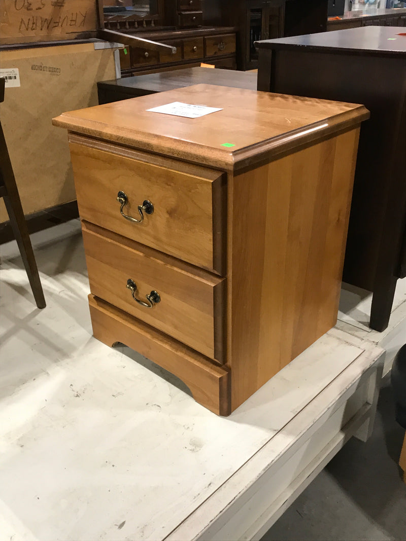 2 drawer wooden end table